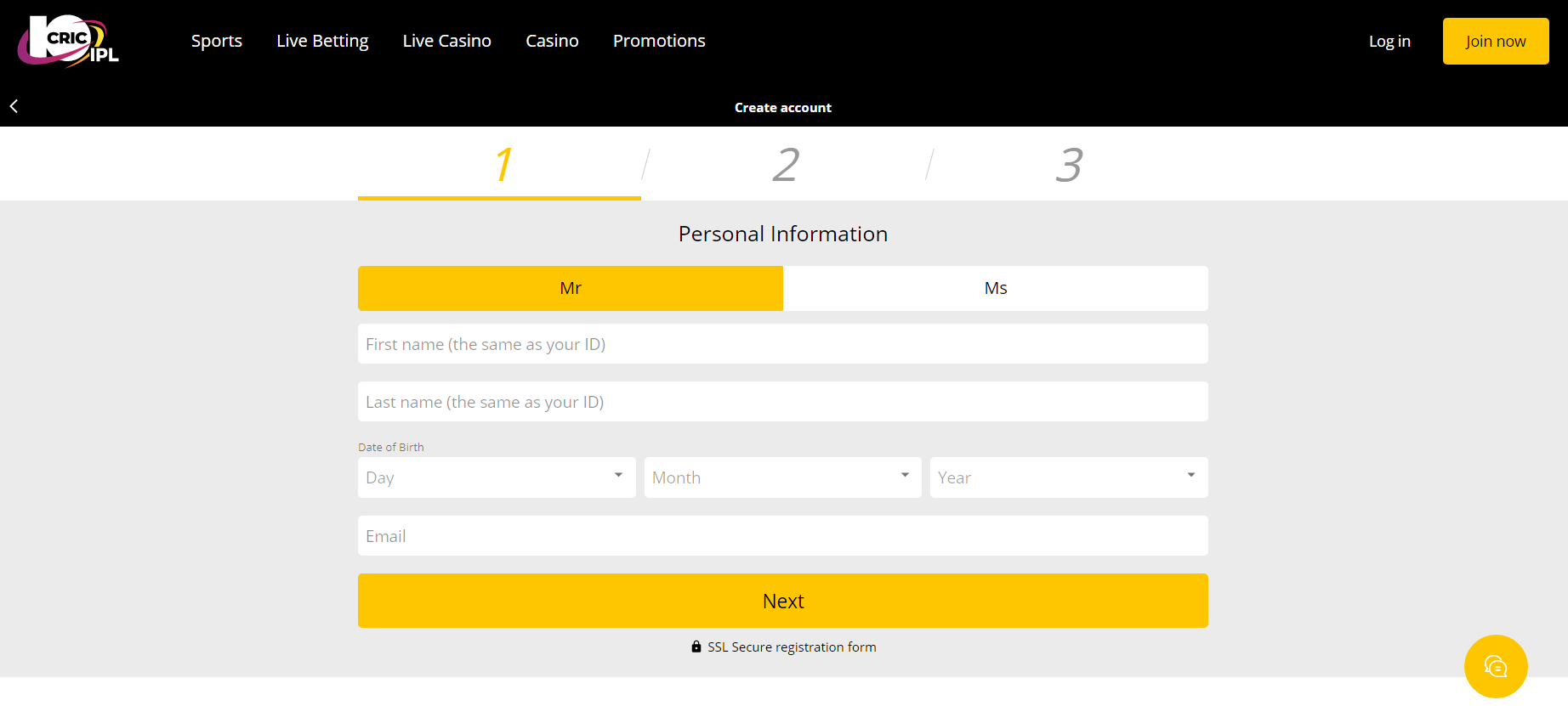 10 Cric Registration 1