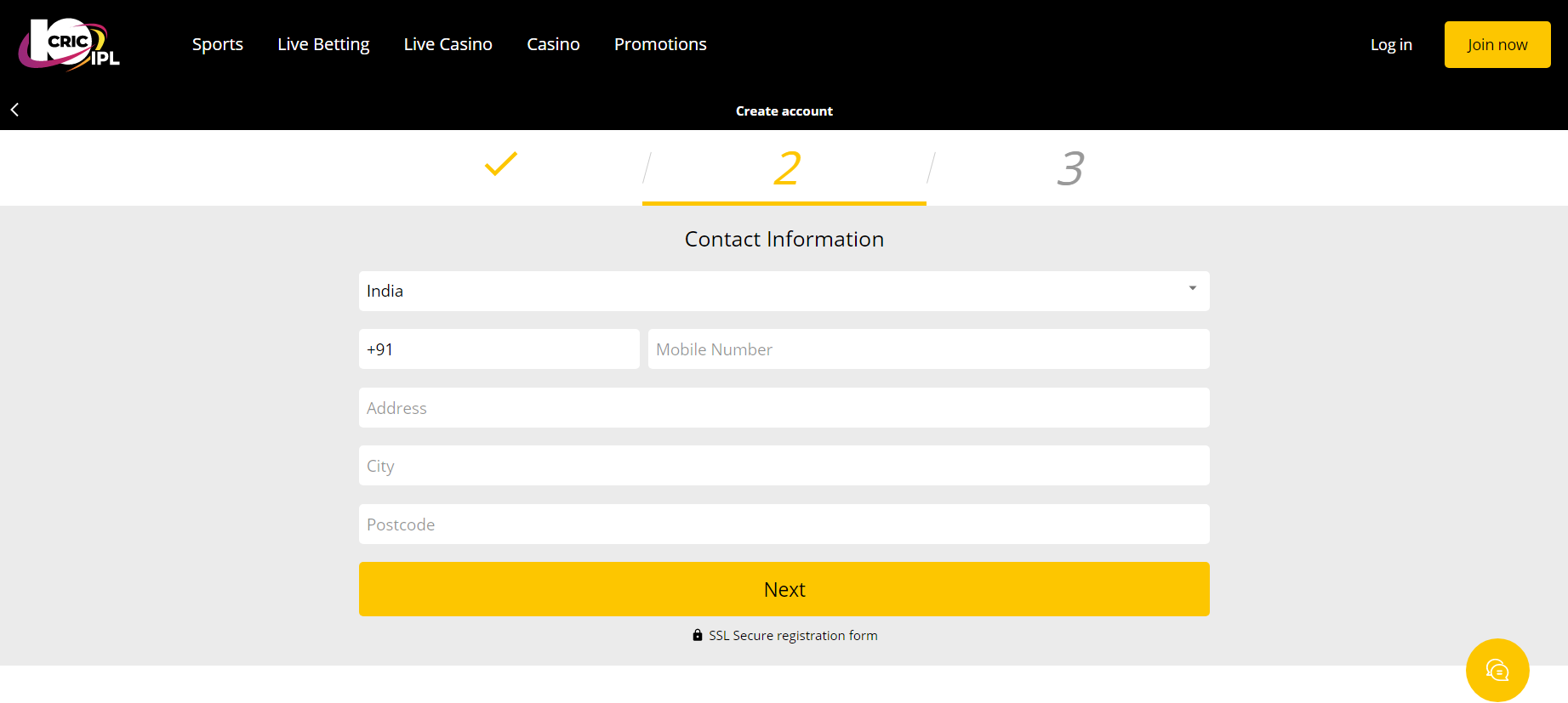 10 Cric Registration 2