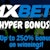 1xBet Hyper Bonus → Get up to 250% winning bonus