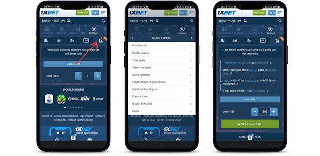 1xbet Bet Builder site