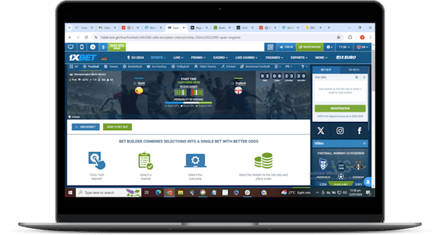 1xbet bet builder site in Ghana