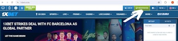 1xbet kenya registration step 2