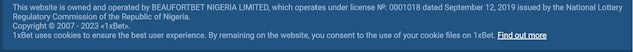 1xbet license