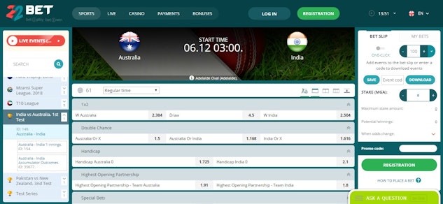 22 Bet Cricket