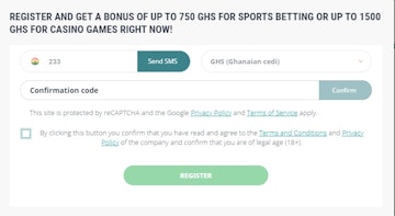 22 Bet Ghana Registration