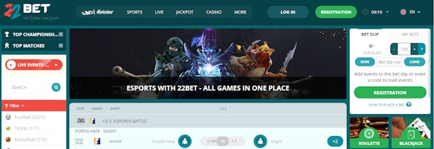 22bet Esports