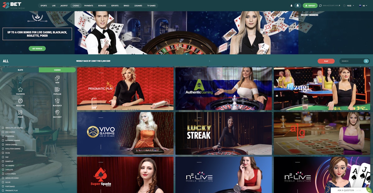 22bet casino review