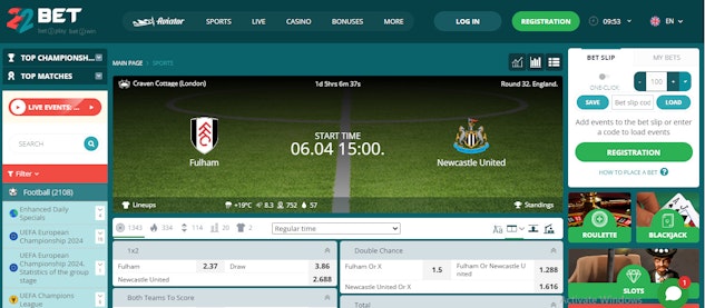 22bet is the best international betting site for football