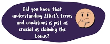22bet terms and condition