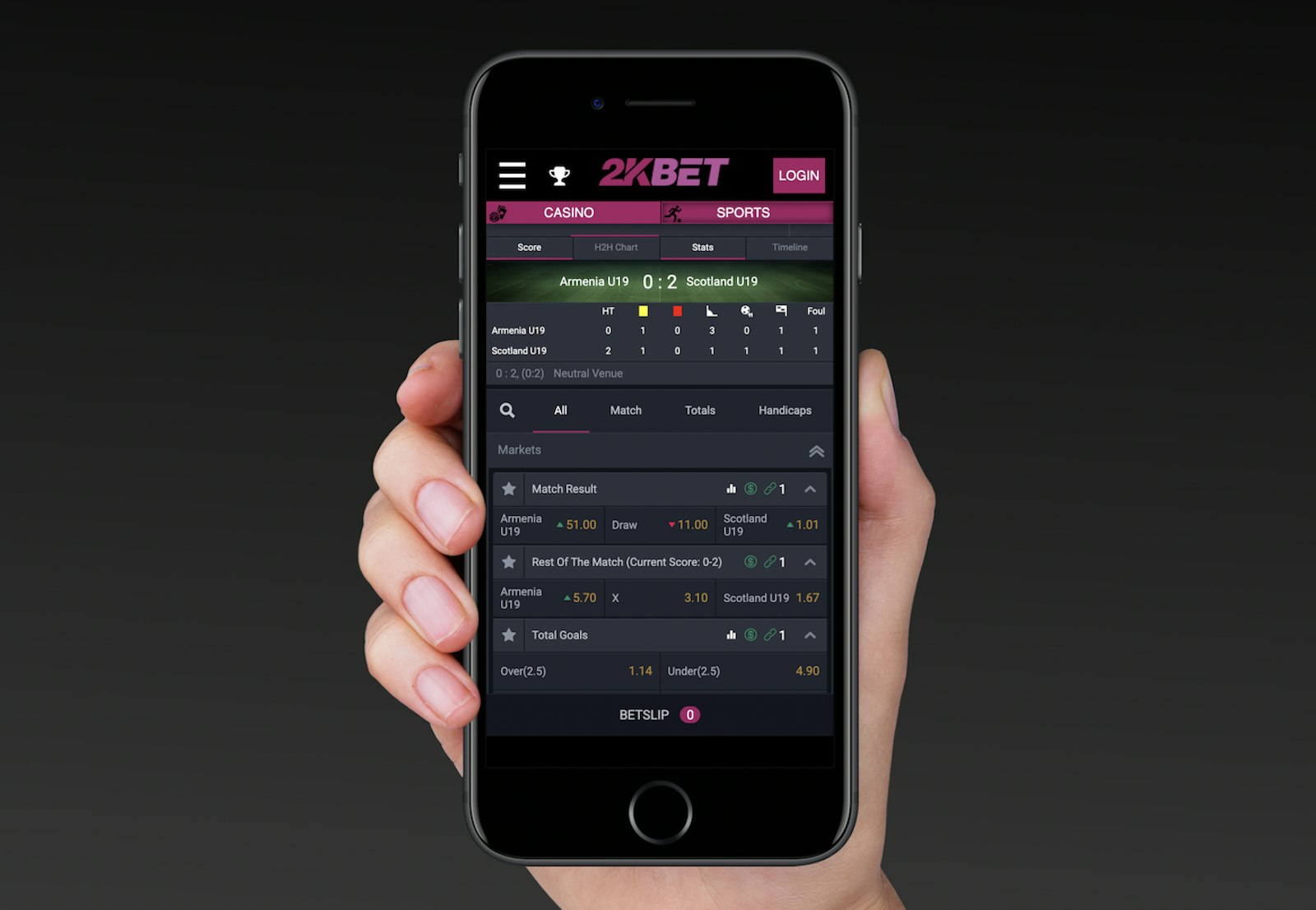 2k Bet In Play Betting Mobile