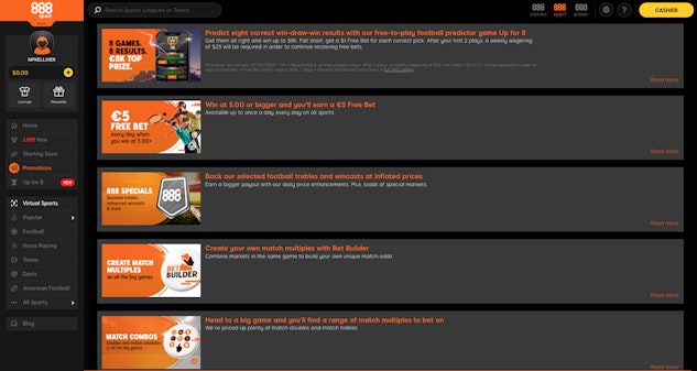 888sport NZ Betting Promotions