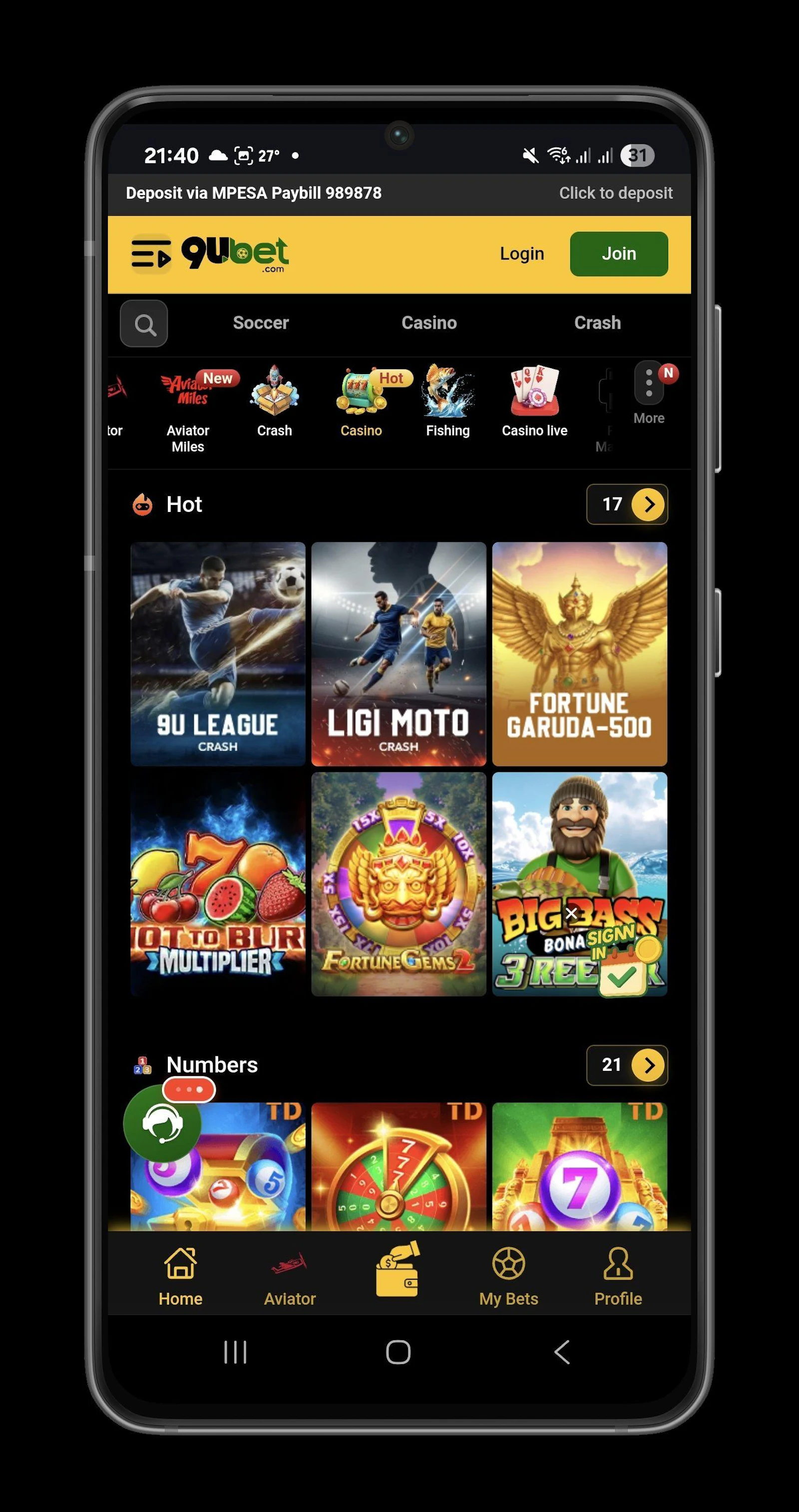 9ubet Games