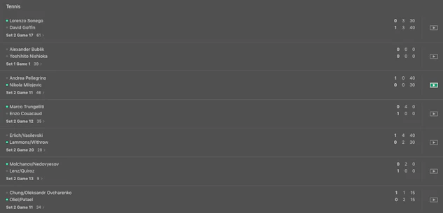 Bet365 tennis live streaming
