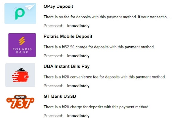 Bet9ja Deposit Methods II