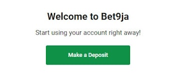 Bet9ja Welcome Message