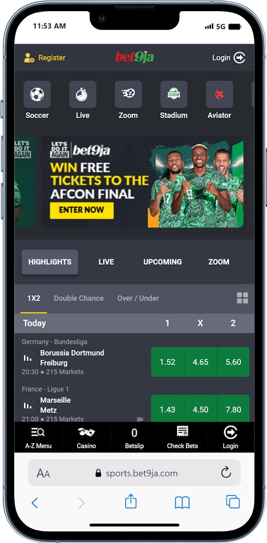 Bet9ja new mobile