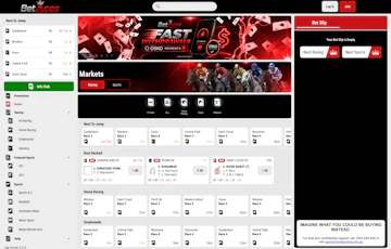 Bet Aces Australia Homepage Screenshot