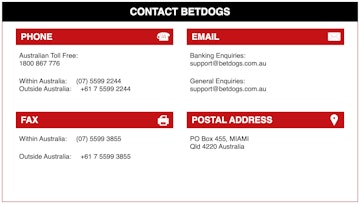 Bet Dogs contact information for customer service