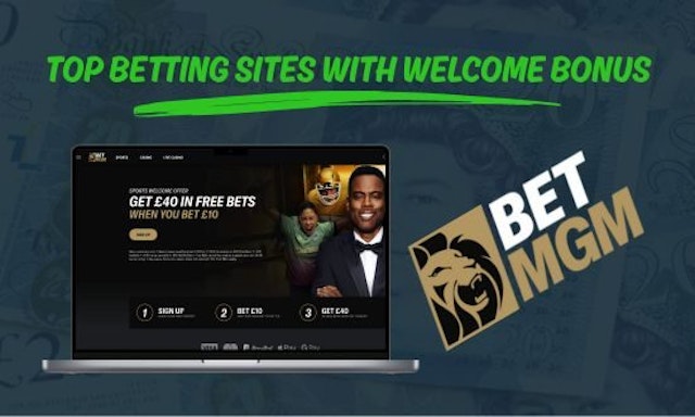 Bet MGM top betting site with welcome bonus graphic