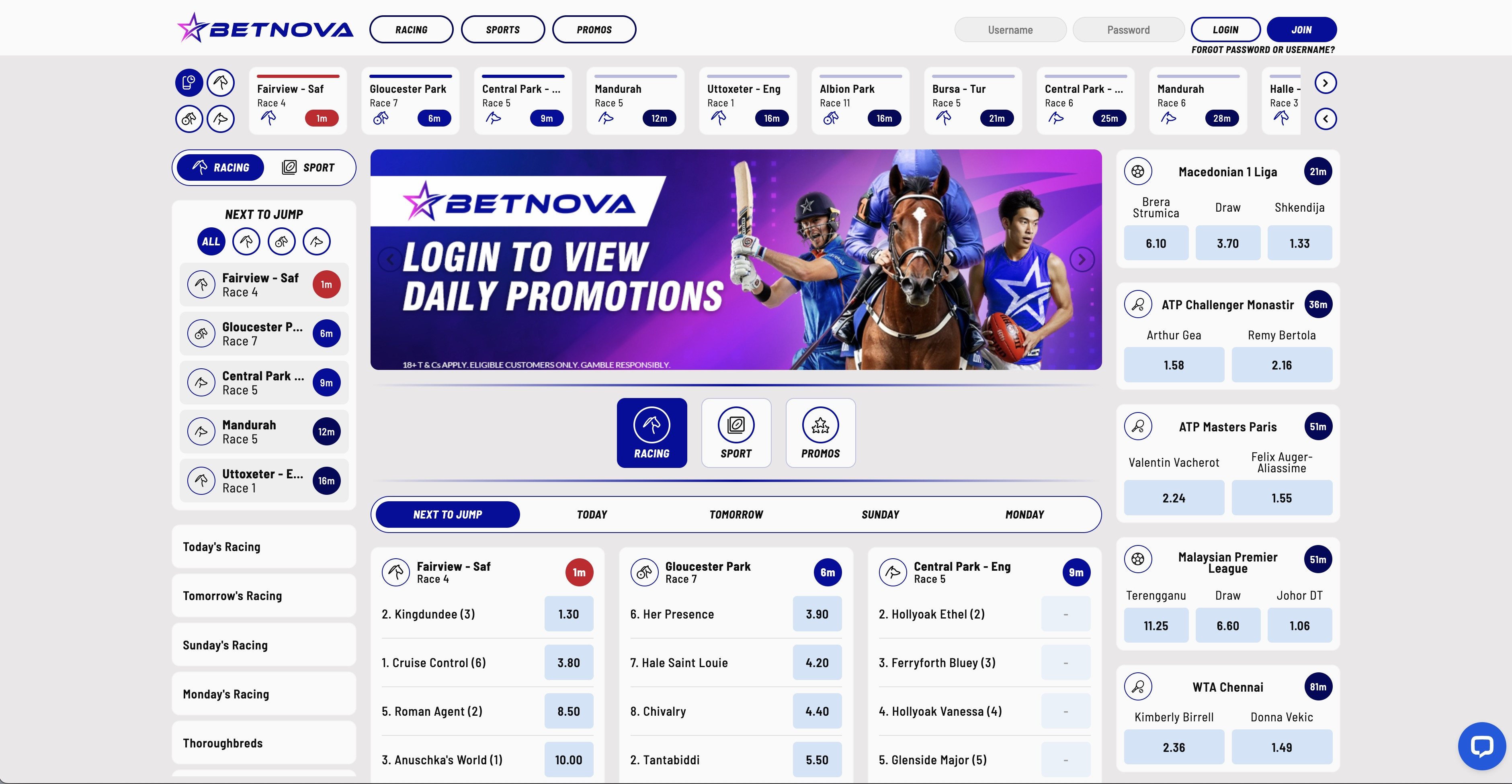 Bet Nova Homepage