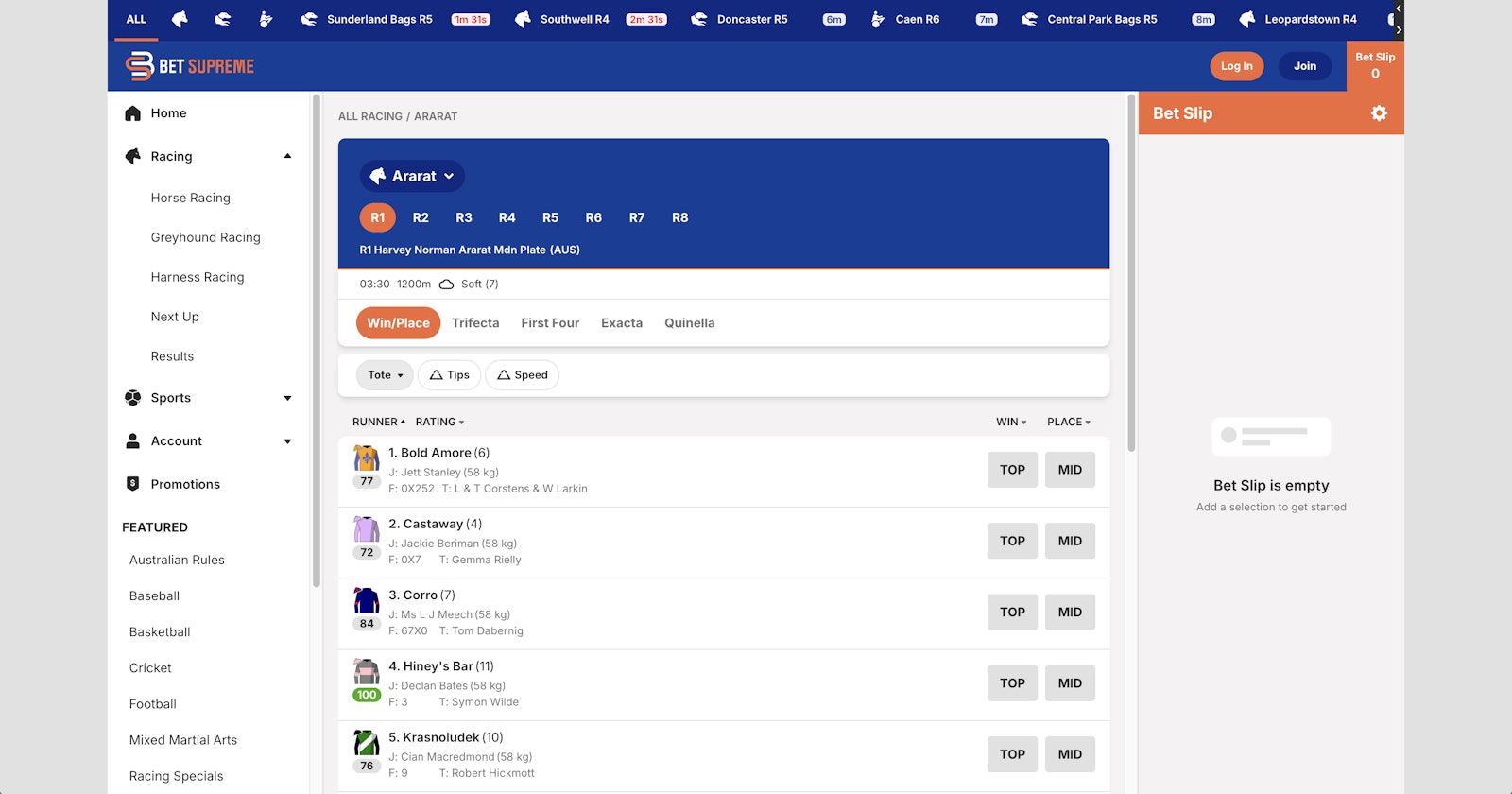 Bet Supreme Australia Racing