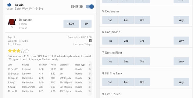 Bet UK Horse Racing timeform
