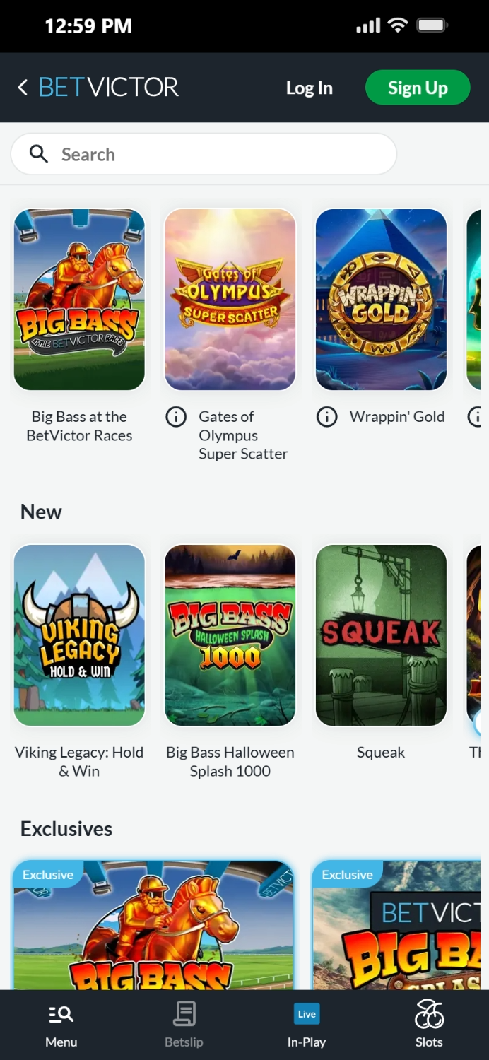 Bet Victor homepage
