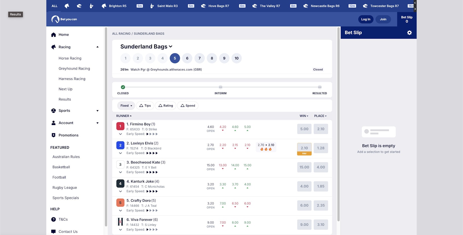 Bet You Can Australia Racing