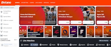 Betano homepage on desktop