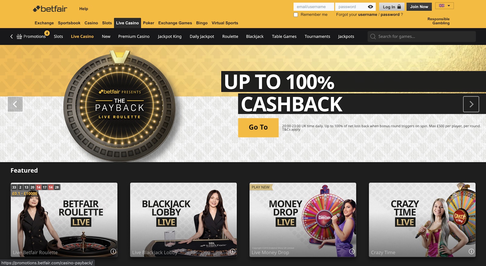 Betfair Live Casino