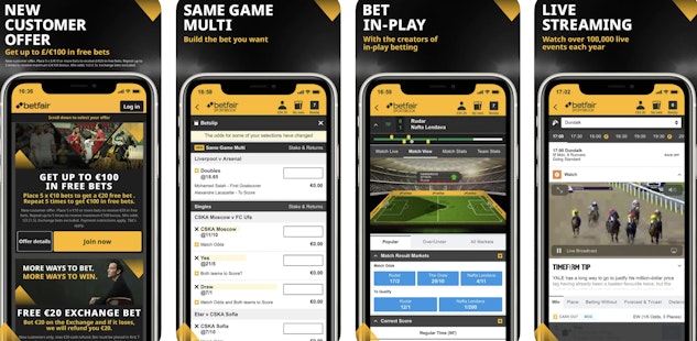 Betfair Sportsbook App i Phone