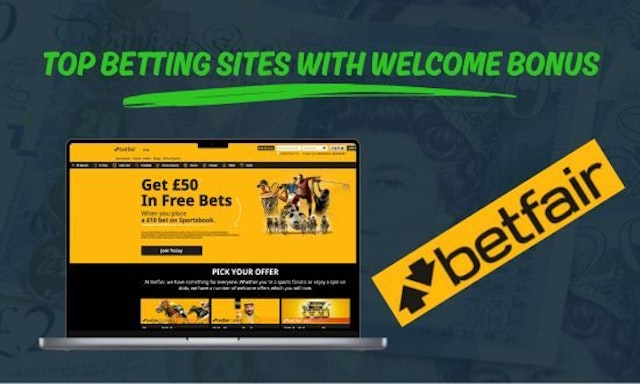 Betfair top betting site with welcome bonus graphic