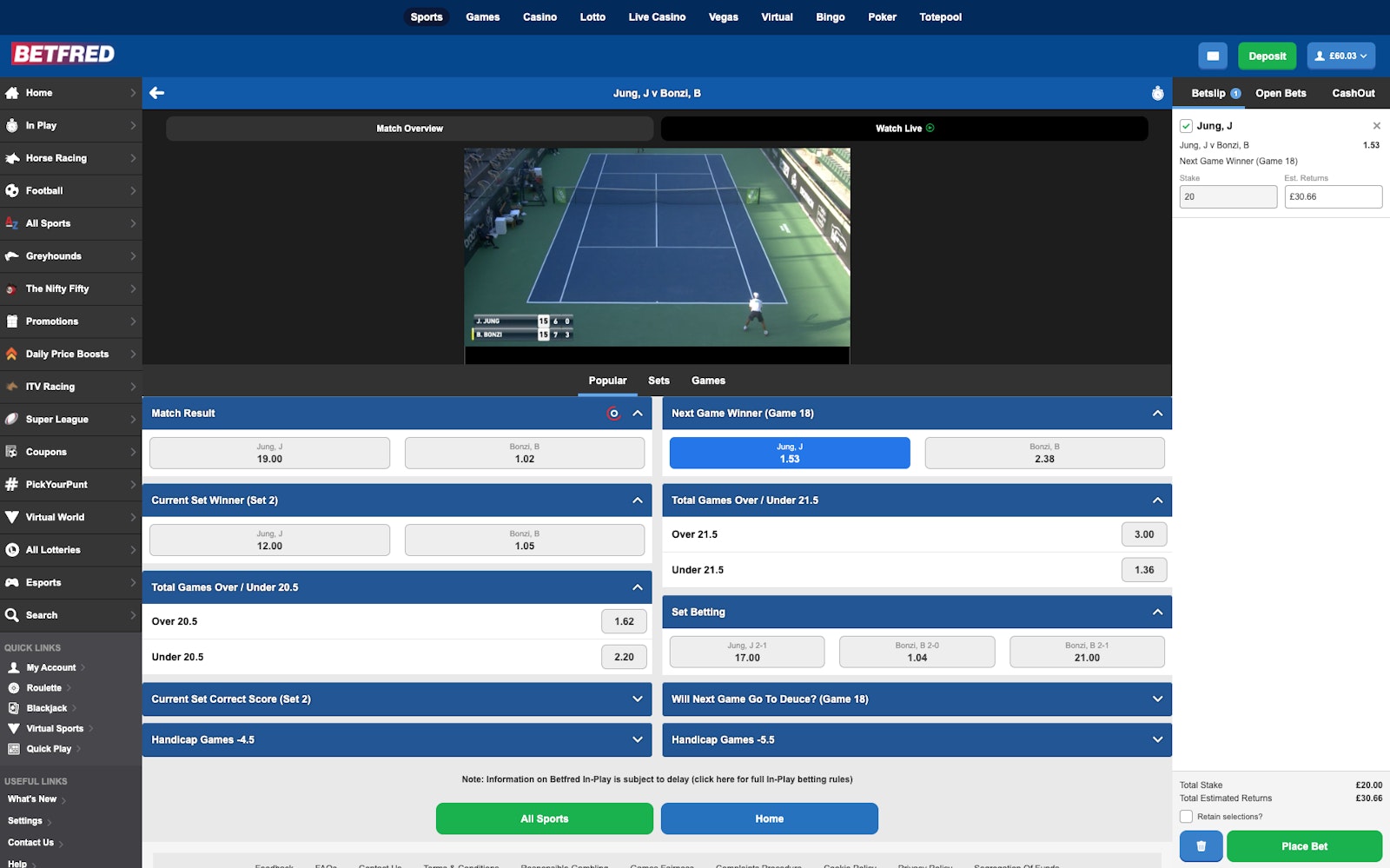Betfred live betting