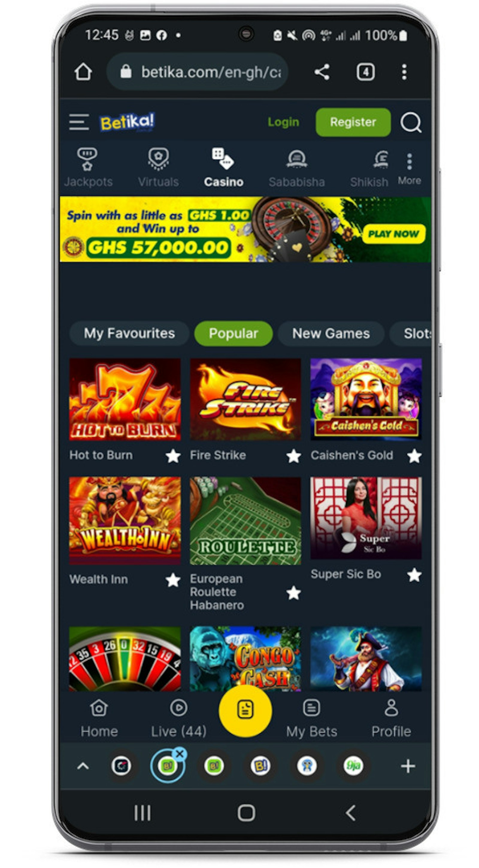Betika Ghana Casino