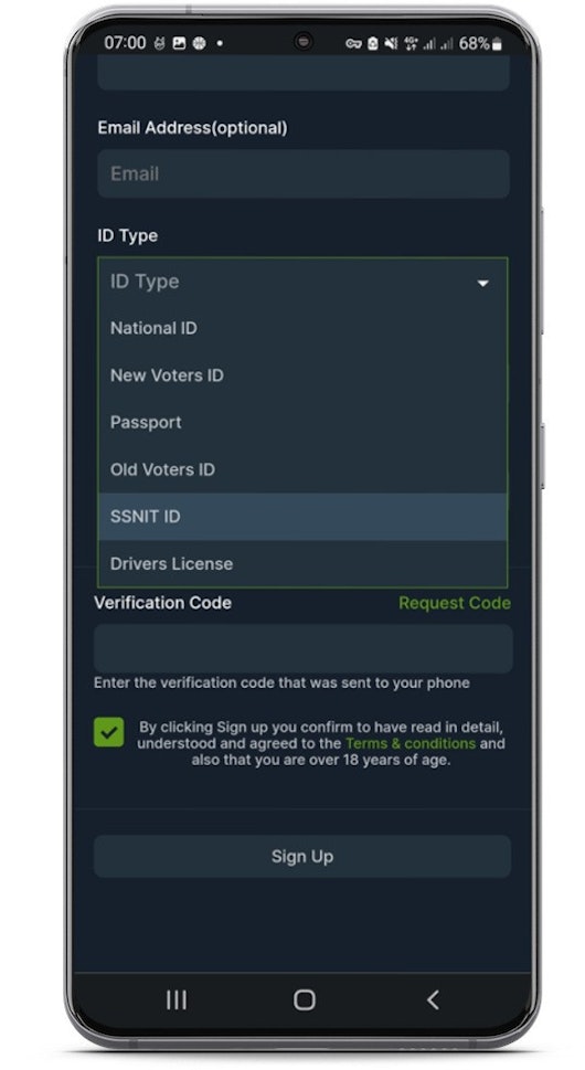 Betika Ghana ID Documents