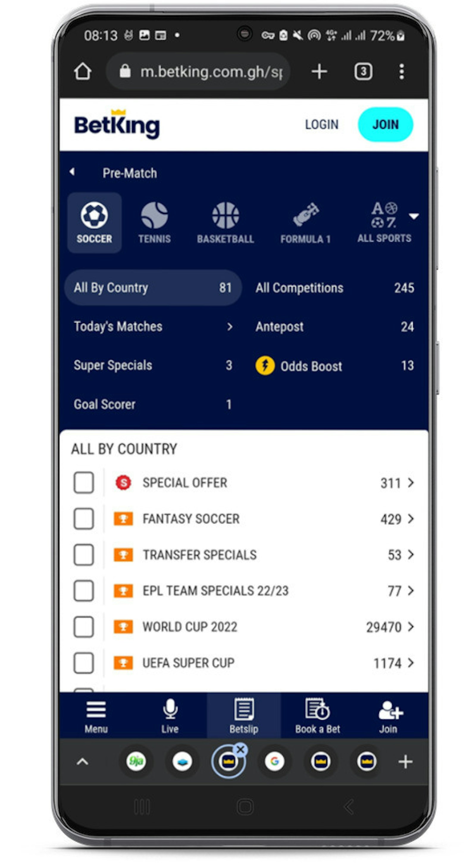 Betking Ghana Football