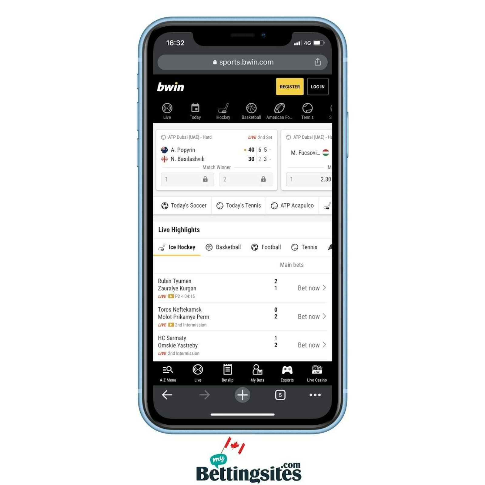 Bwin Mobile Homepage