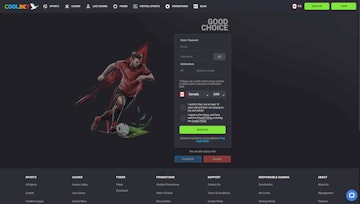 Coolbet sign up page