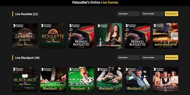 Palacebet Live Games