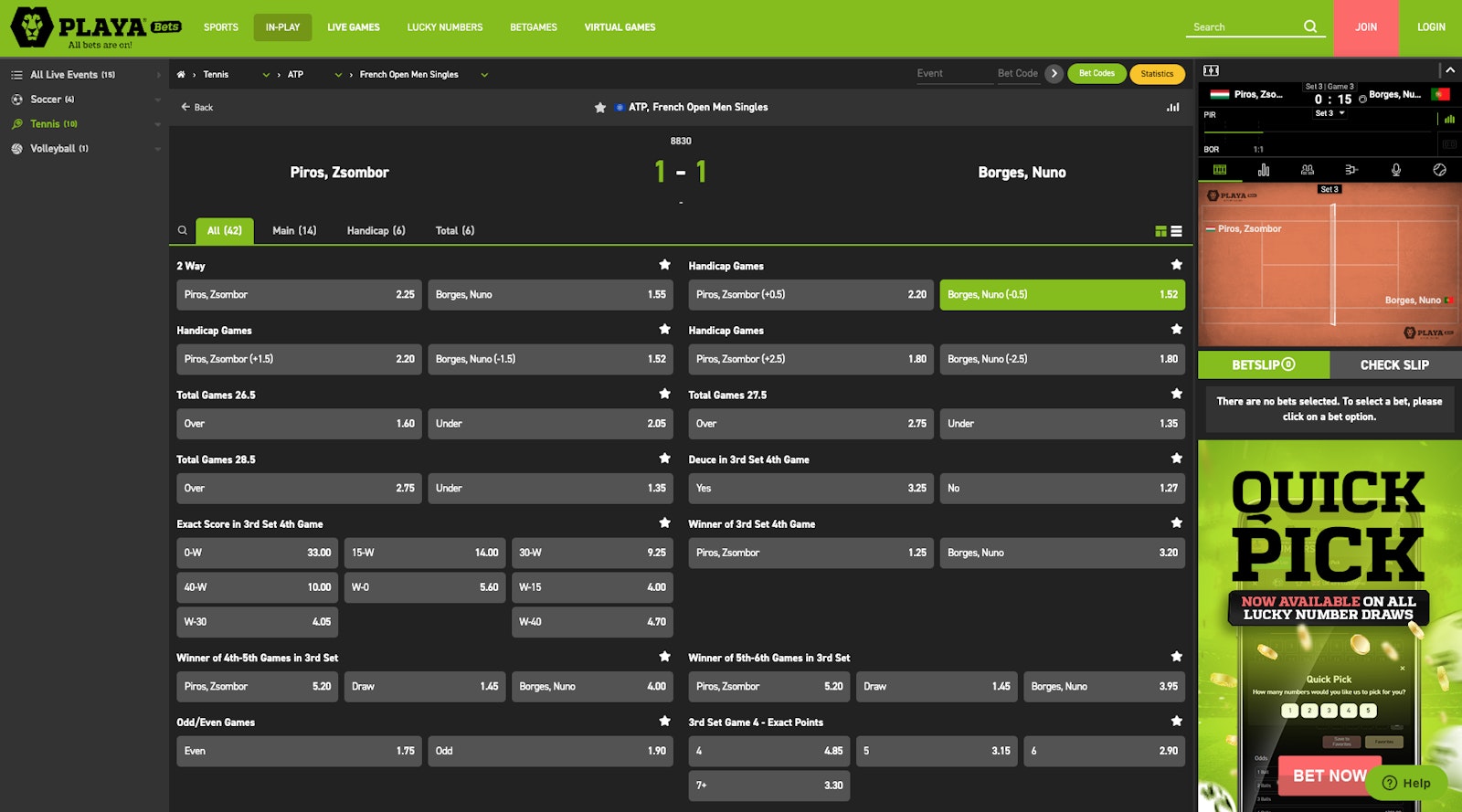 Playabets Live Betting