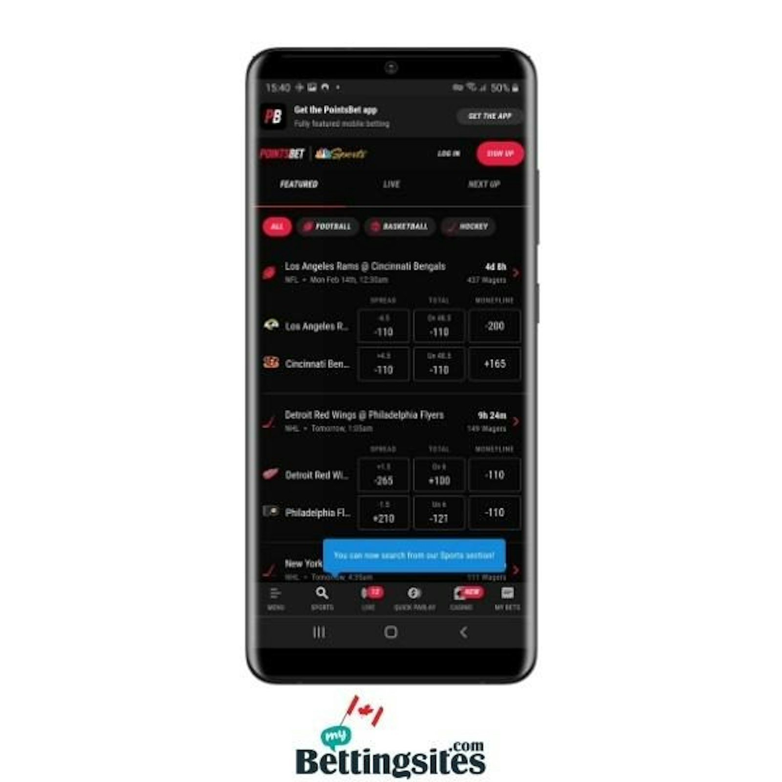 Pointsbet Mobile Home