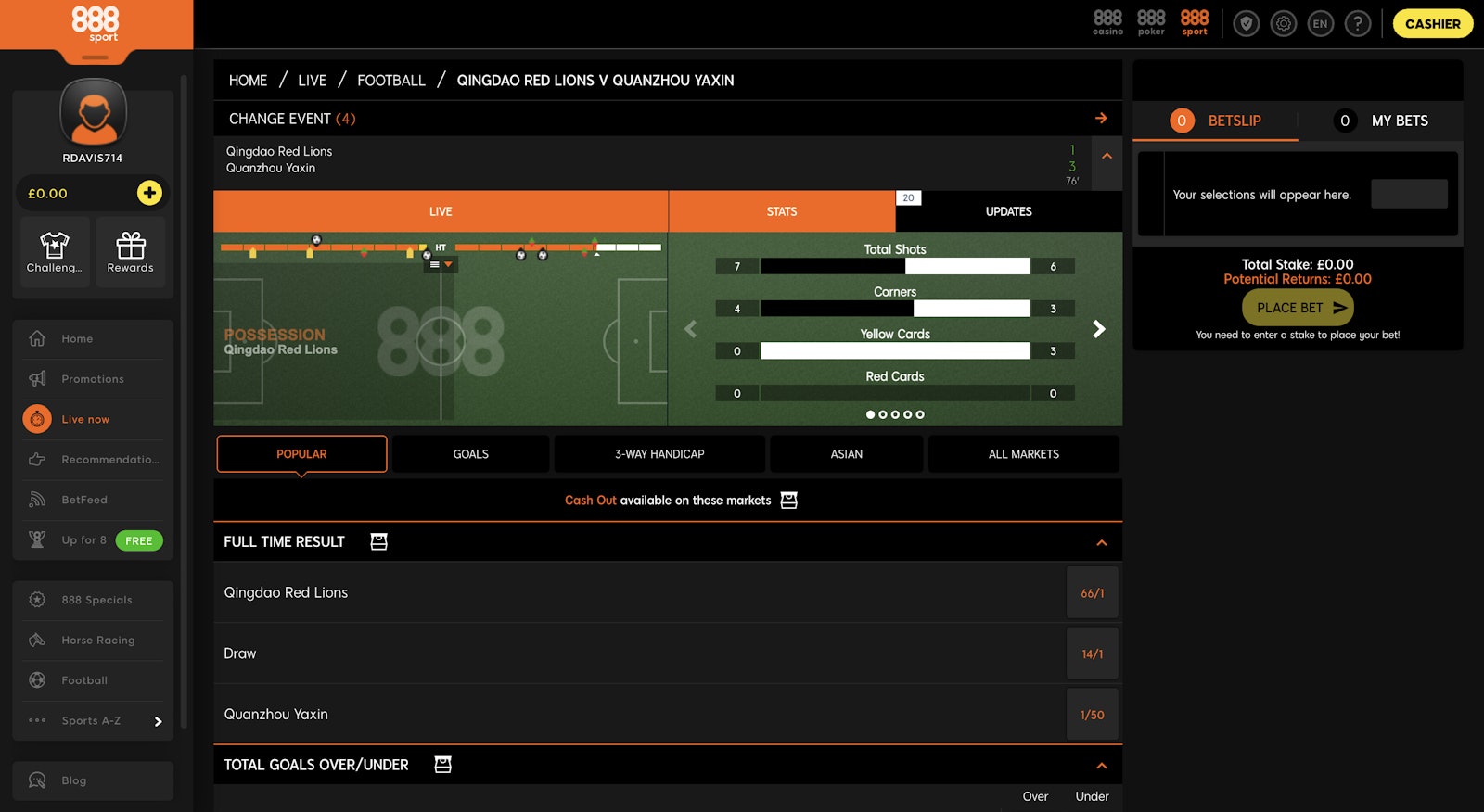 888 Sport Football In Play
