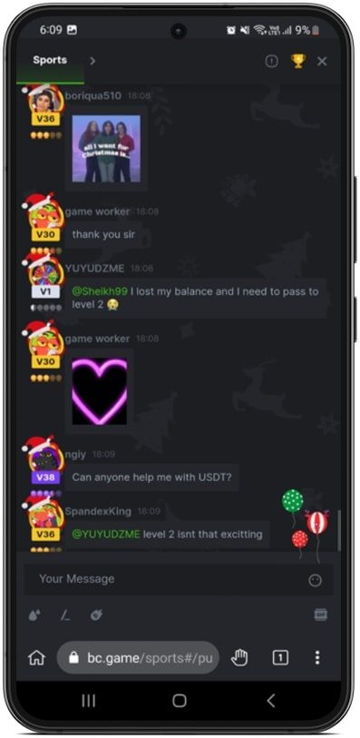 BC Game Chat