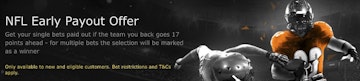 Bet365 NFL early payout offer banner
