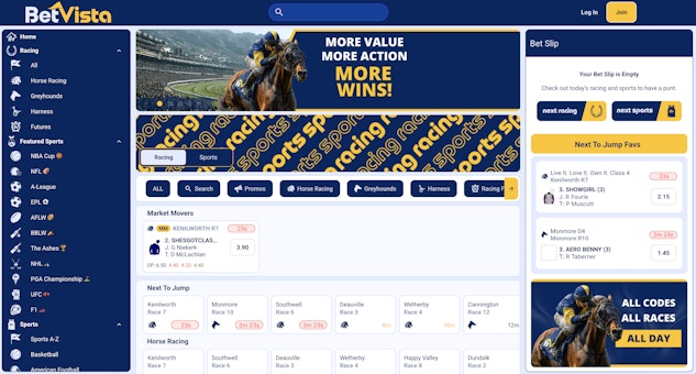 Bet Vista Australia Homepage