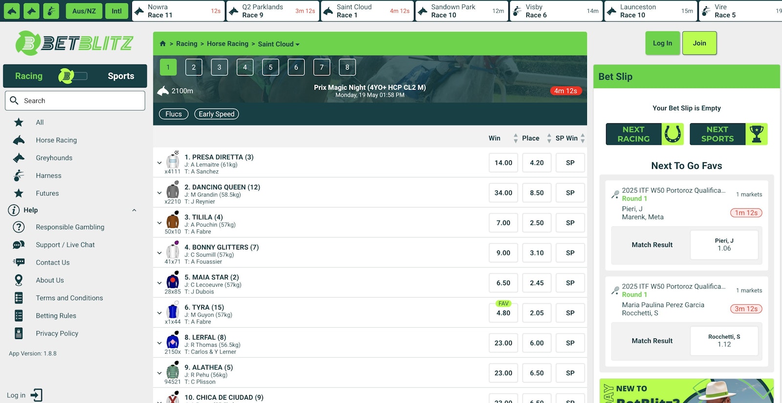 Betblitz Australia Racing