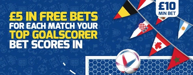 Betfred top goalscorer free bets offer world cup banner