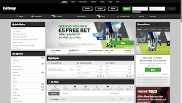 Betway betting site Uk home page desktop