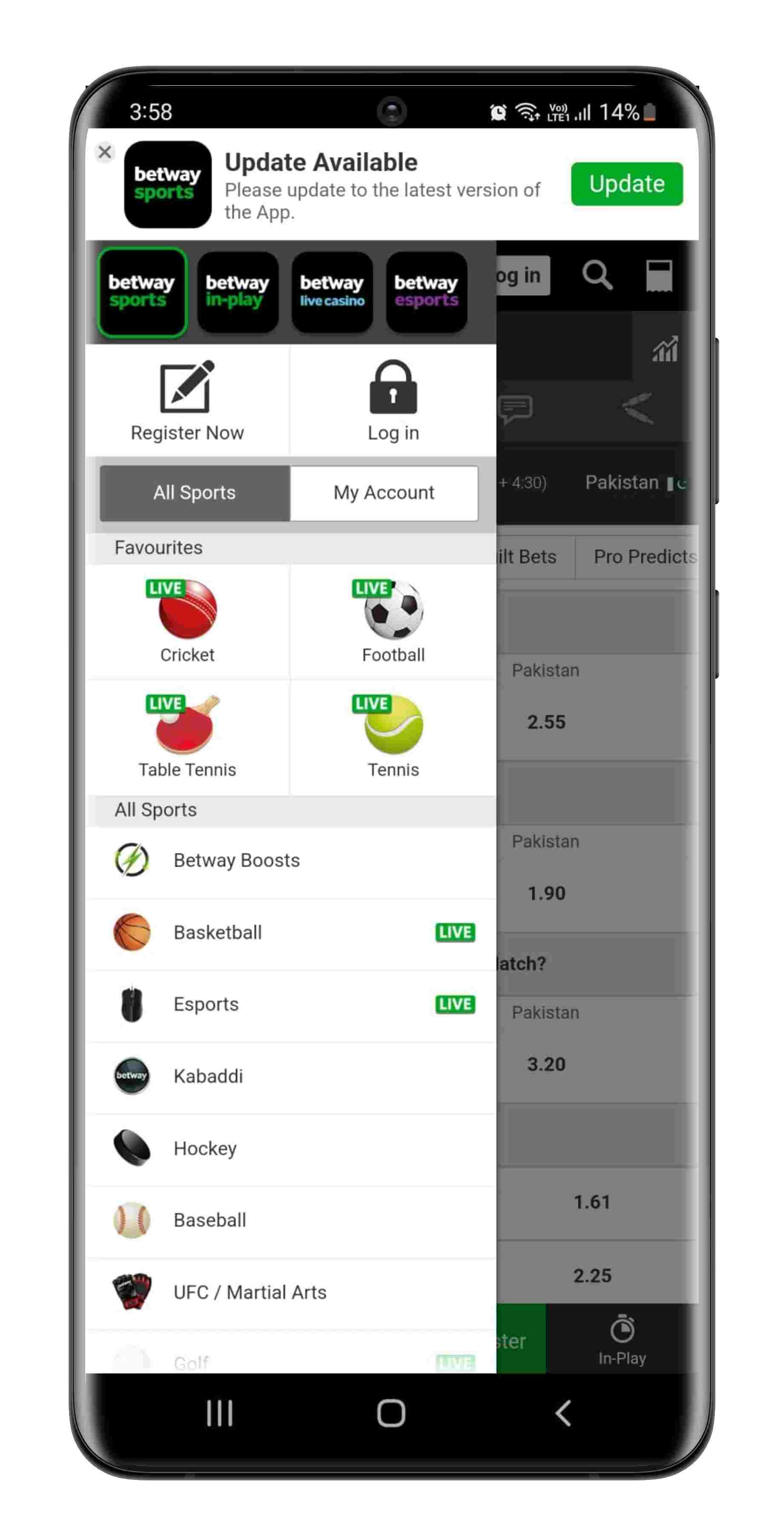 Betway sportsbook