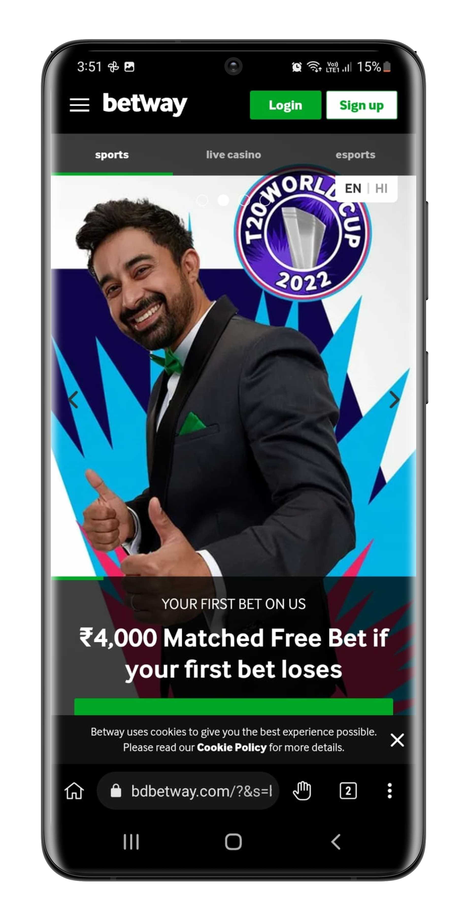 Betway welcome offer